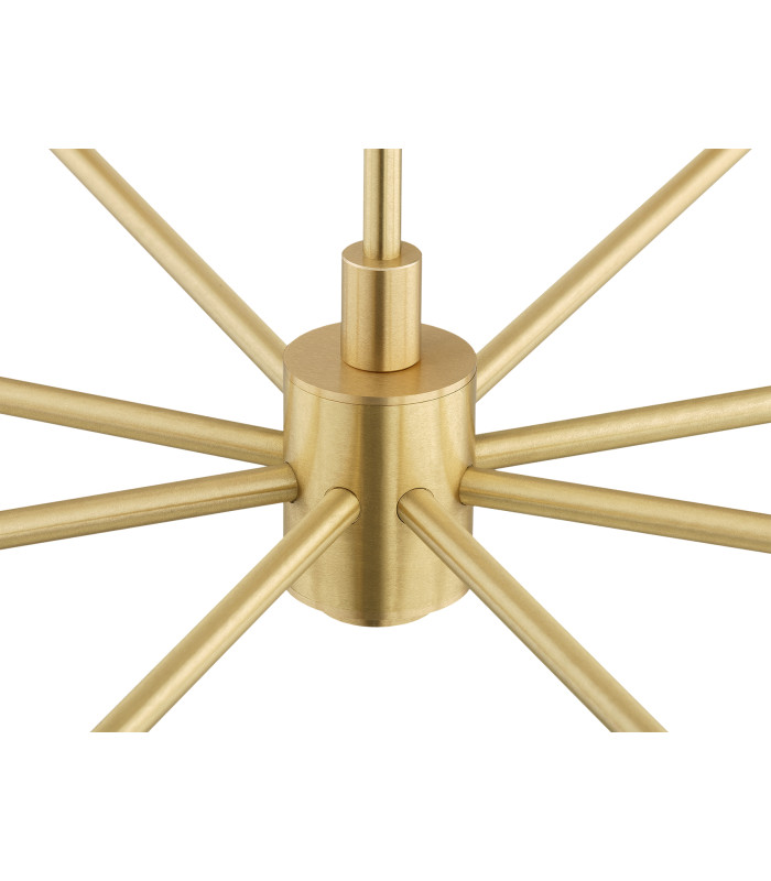 Princeton Multi Arm Pendant Ceiling 8 Light Plum Purple (Gold Inside) Brushed Brass-5