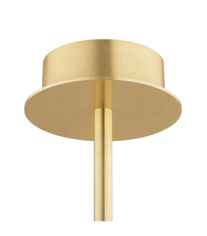 Princeton Multi Arm Pendant Ceiling 8 Light Plum Purple (Gold Inside) Brushed Brass-6