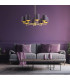 Princeton Multi Arm Pendant Ceiling 8 Light Plum Purple (Gold Inside) Brushed Brass-9