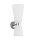 Reno Up & Down Wall Lamp Opal Matt Chrome-2