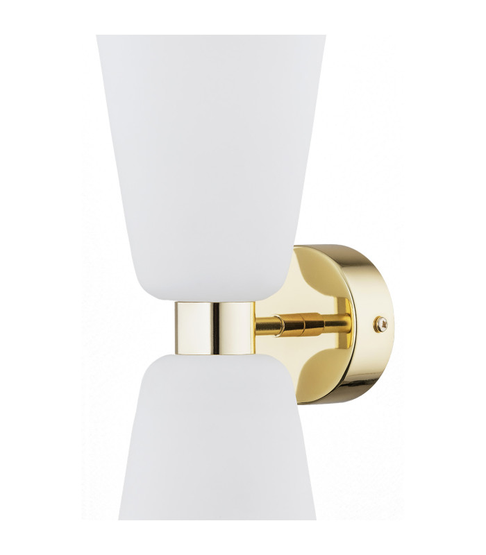 Reno Up & Down Wall Lamp Opal Matt Brass Steel-3