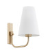 Safiano Wall Lamp With Shade White Gold-2