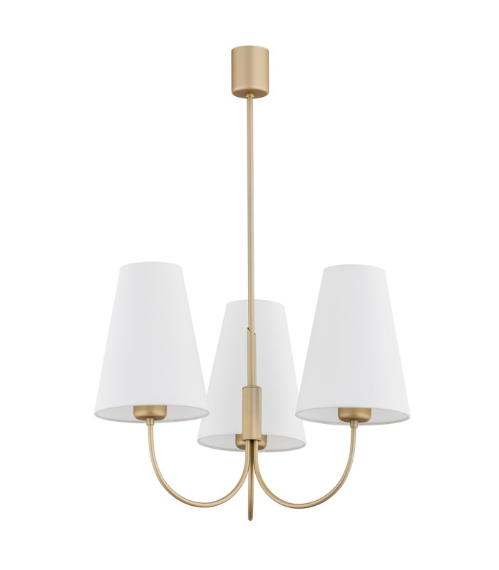 Safiano Multi Arm Pendant Ceiling 3 Light White Gold-2