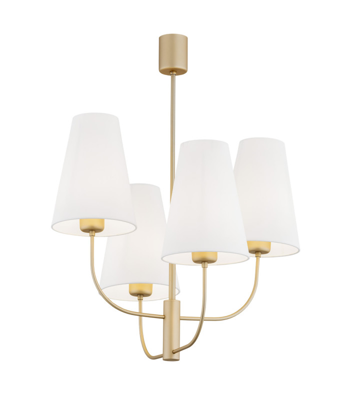 Safiano Multi Arm Pendant Ceiling 4 Light White Gold-1
