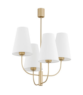 Safiano Multi Arm Pendant Ceiling 4 Light White Gold-2