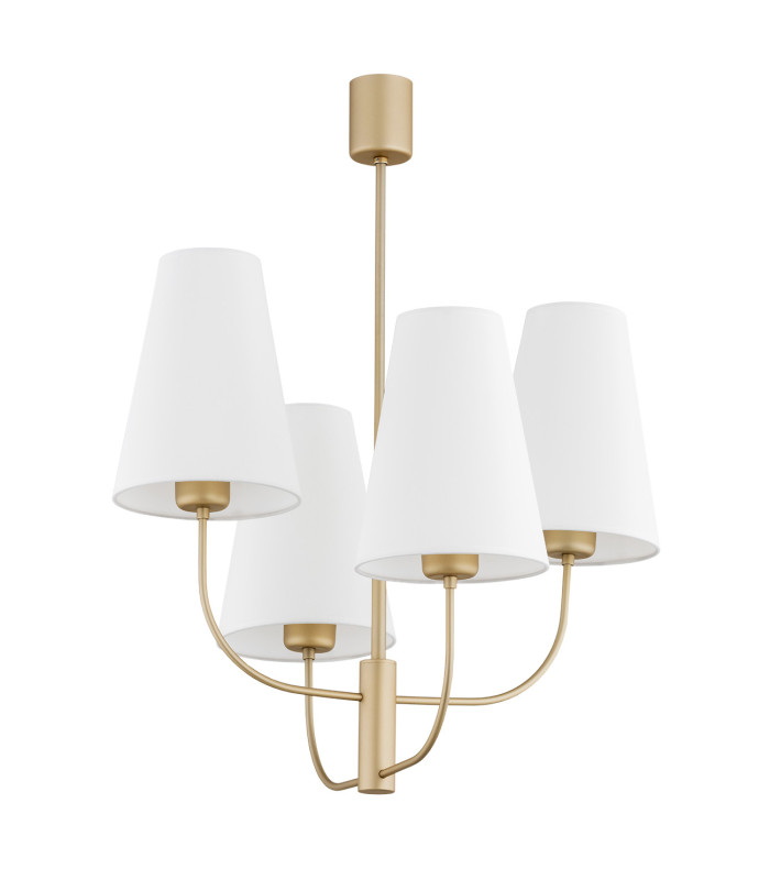 Safiano Multi Arm Pendant Ceiling 4 Light White Gold-2