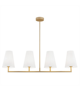 Safiano Bar Pendant Ceiling 4 Light White Gold-1
