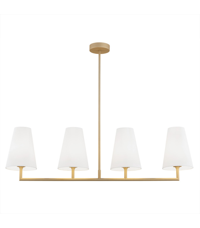 Safiano Bar Pendant Ceiling 4 Light White Gold-1