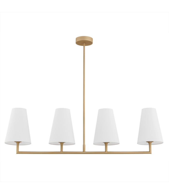 Safiano Bar Pendant Ceiling 4 Light White Gold-2