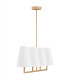 Safiano Bar Pendant Ceiling 4 Light White Gold-3