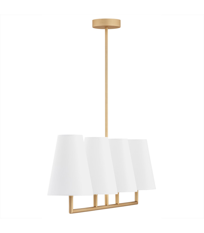 Safiano Bar Pendant Ceiling 4 Light White Gold-3