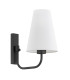 Safiano Wall Lamp With Shade White Black-2
