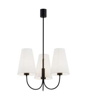 Safiano Multi Arm Pendant Ceiling 3 Light White Black-1