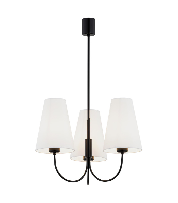 Safiano Multi Arm Pendant Ceiling 3 Light White Black-1