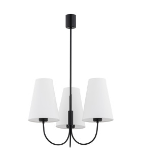 Safiano Multi Arm Pendant Ceiling 3 Light White Black-2