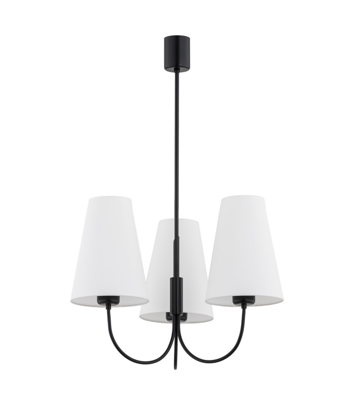 Safiano Multi Arm Pendant Ceiling 3 Light White Black-2
