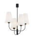 Safiano Multi Arm Pendant Ceiling 4 Light White Black-1