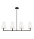 Safiano Bar Pendant Ceiling 4 Light White Black-1