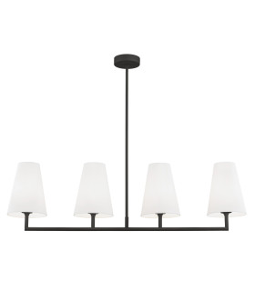 Safiano Bar Pendant Ceiling 4 Light White Black-1