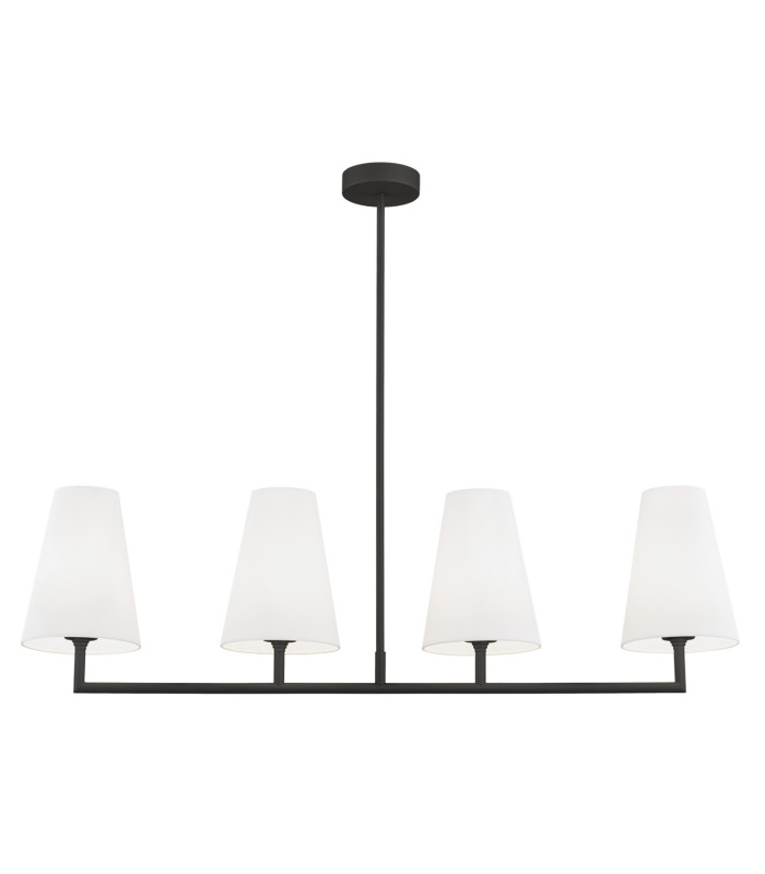 Safiano Bar Pendant Ceiling 4 Light White Black-1