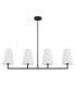 Safiano Bar Pendant Ceiling 4 Light White Black-2