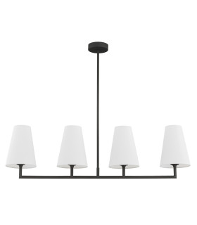 Safiano Bar Pendant Ceiling 4 Light White Black-2