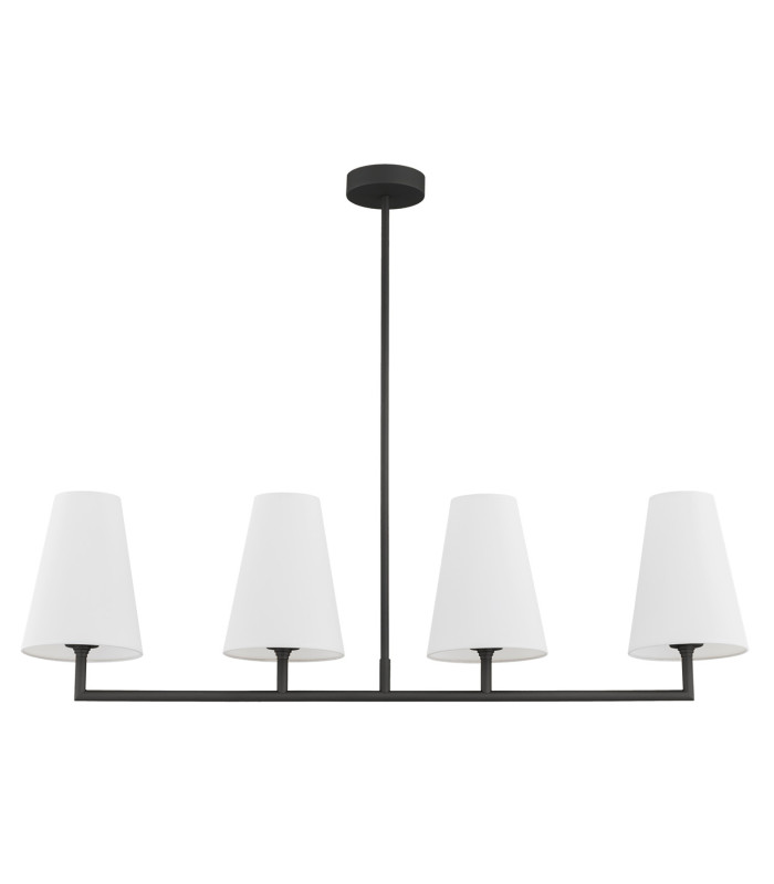 Safiano Bar Pendant Ceiling 4 Light White Black-2