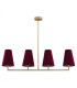 Safiano Bar Pendant Ceiling 4 Light Burgundy Gold-2