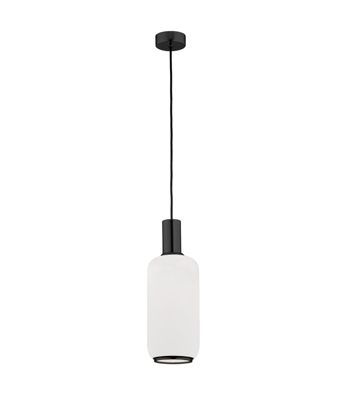 Sagunto Plus Slim Pendant Ceiling Light Opal Matt Black Structure-1