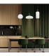 Sagunto Plus Slim Pendant Ceiling Light Opal Matt Black Structure-3