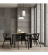 Sagunto Plus Pendant Ceiling 2 Light Opal Matt Black Structure-2
