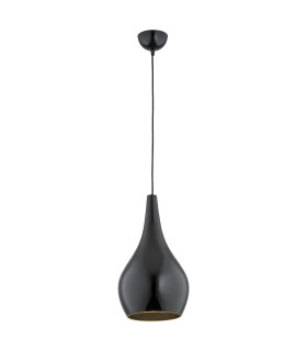 Santana Dome Pendant Ceiling Light Black Shine Black-1