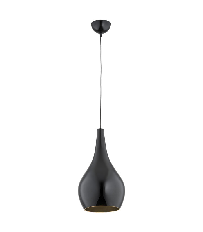 Santana Dome Pendant Ceiling Light Black Shine Black-1