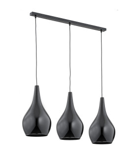 Santana Bar Pendant Ceiling 3 Light Black Shine Black-1