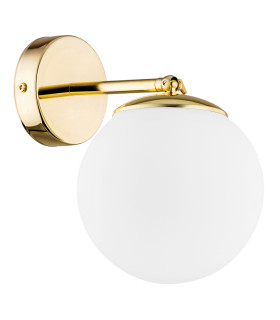 Satelite Plus Outdoor Globe Wall Lamp Opal Matt Brass Steel IP44-1
