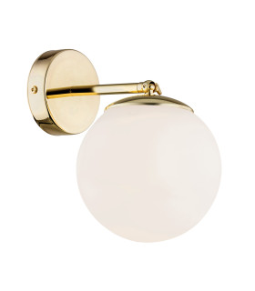 Satelite Plus Outdoor Globe Wall Lamp Opal Matt Brass Steel IP44-2