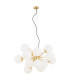 Satelite Plus Globe Pendant Ceiling 15 Light Opal Matt Brass Steel-1