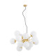 Satelite Plus Globe Pendant Ceiling 15 Light Opal Matt Brass Steel-2