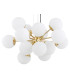 Satelite Plus Globe Pendant Ceiling 15 Light Opal Matt Brass Steel-3