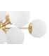 Satelite Plus Globe Pendant Ceiling 15 Light Opal Matt Brass Steel-5