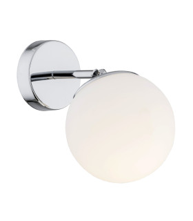 Satelite Outdoor Globe Wall Lamp Opal Matt Chrome IP44-1