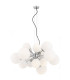 Satelite Globe Pendant Ceiling 15 Light Opal Matt Chrome-1