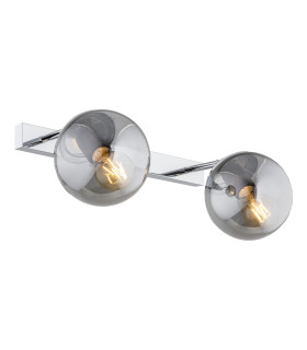 Satelite Outdoor Twin Globe Wall Lamp Graphite Lister Chrome IP44-1