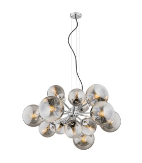 Satelite Globe Pendant Ceiling 15 Light Lister Graphite Chrome-1