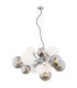 Satelite Globe Pendant Ceiling 15 Light Mix Opal Matt + Lister Graphite Chrome-1