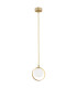 Saturnia Globe Pendant Ceiling Light Opal Matt Gold-1