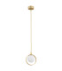 Saturnia Globe Pendant Ceiling Light Opal Matt Gold-2