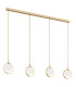 Saturnia Bar Pendant Ceiling 4 Light Opal Matt Gold-1