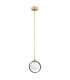 Saturnia Globe Pendant Ceiling Light Opal Matt Green Gold-2