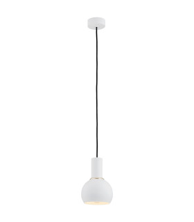 Sines Dome Pendant Ceiling Light White Structure Brass Elements-1